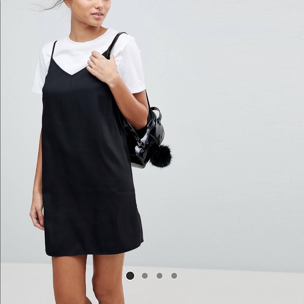 Black slip dress